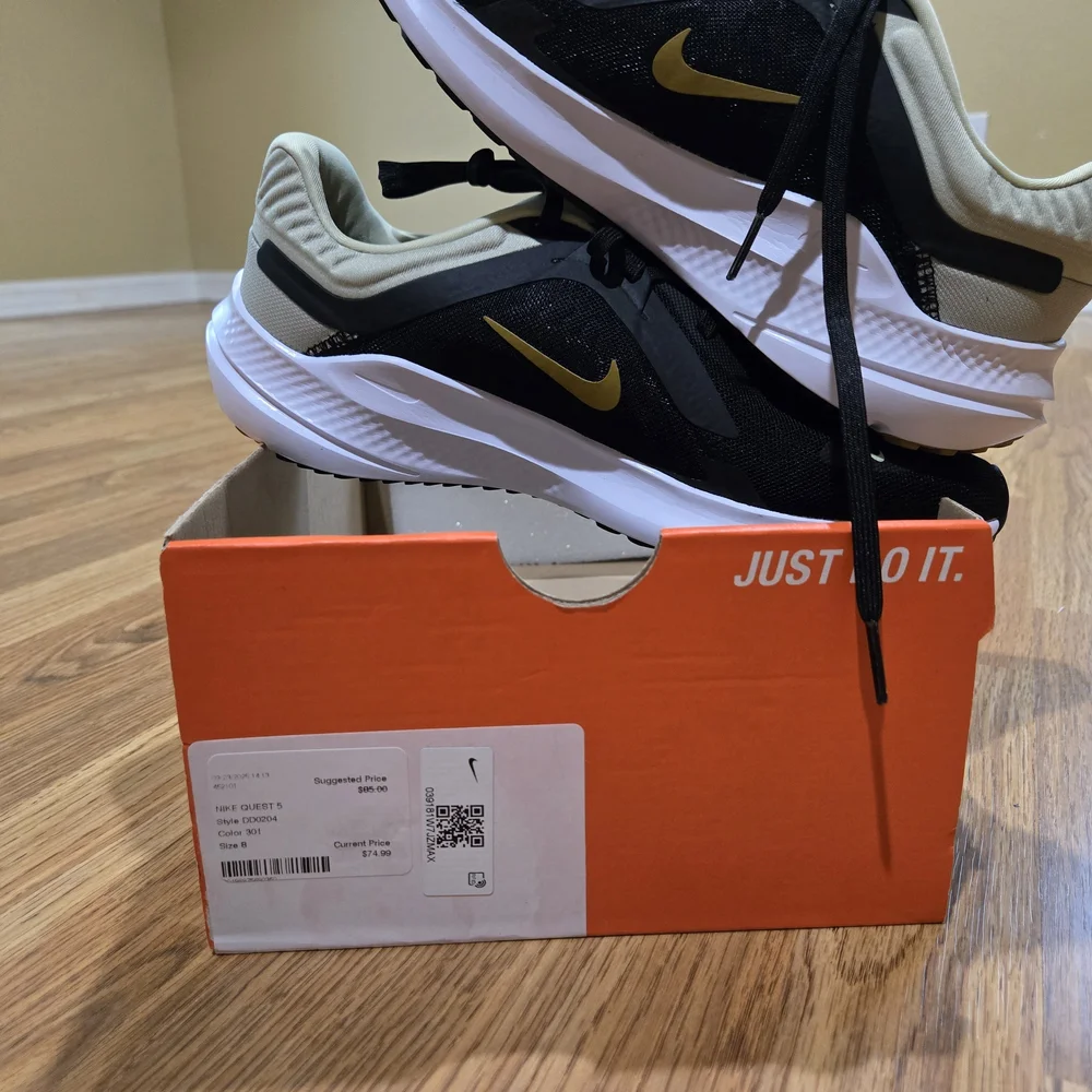 Nike Black and Gold Sneakers - Picture 1 of 4